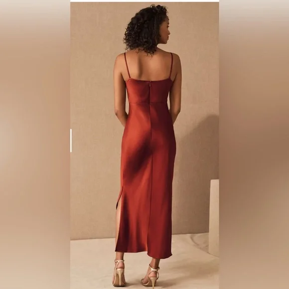 BHLDN Cali Satin Charmeuse Midi Dress - Picture 2 of 2